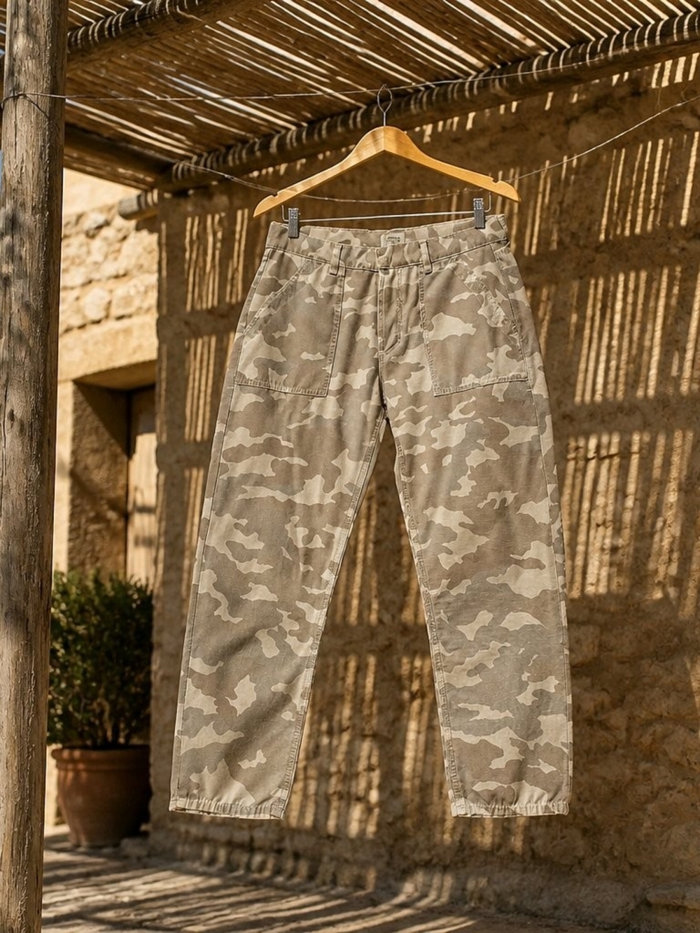 Citizens Of Humanity Beige Camo Cargo Pants